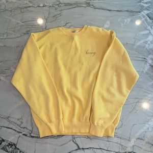 Embroidered honey hoodie